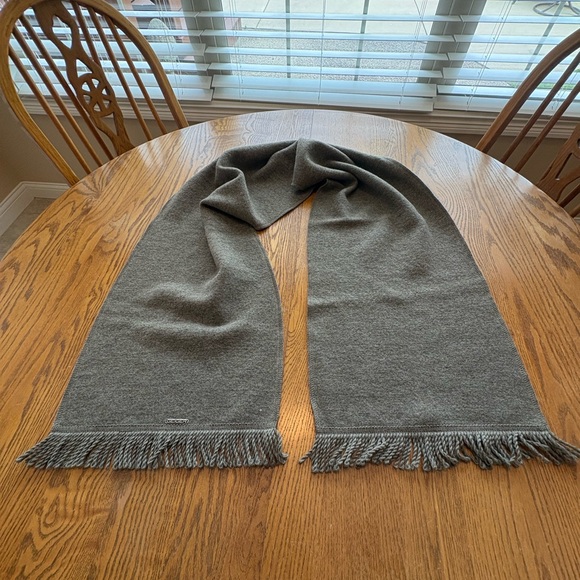Geiger Accessories - Geiger Austria Scarf Virgin Pure Wool Tassel Fringe Taupe Gray Men’s Unisex